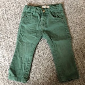 Zara light green denim